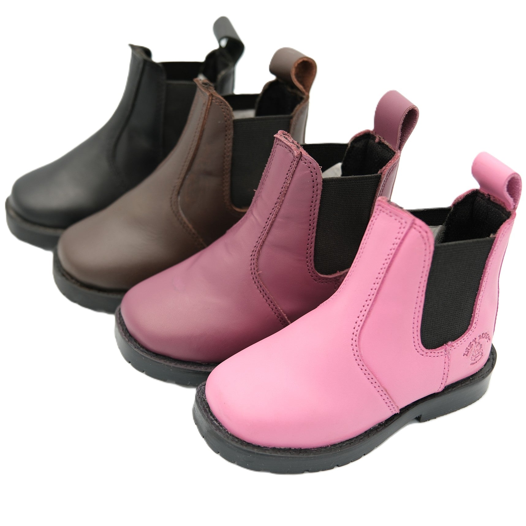 Botas de Montar Jodhpur em Couro Real Inky Dinky