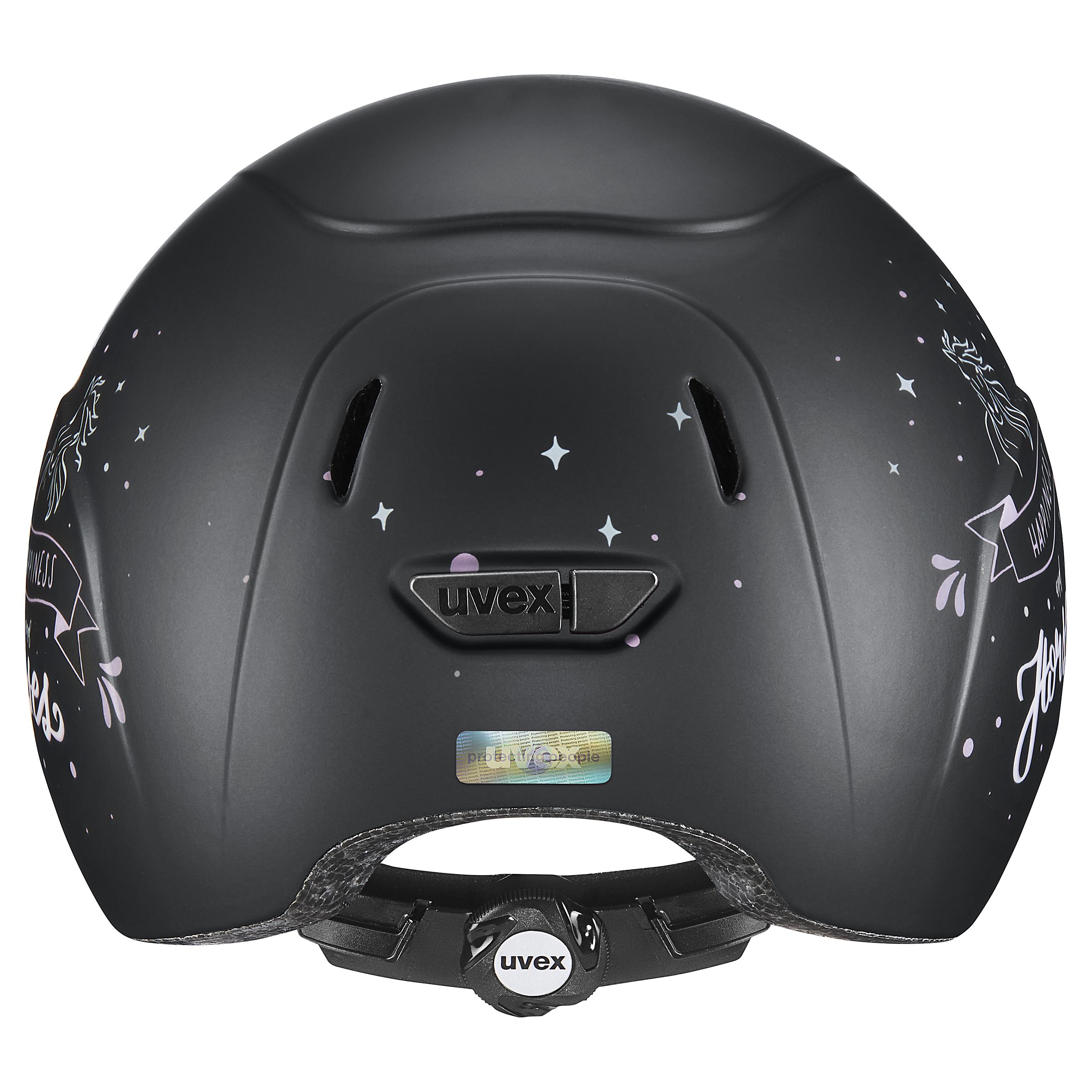 Uvex - Happy Horse Preto - Capacete de Equitação Infantil Ajustável tamanho 49-54 cm