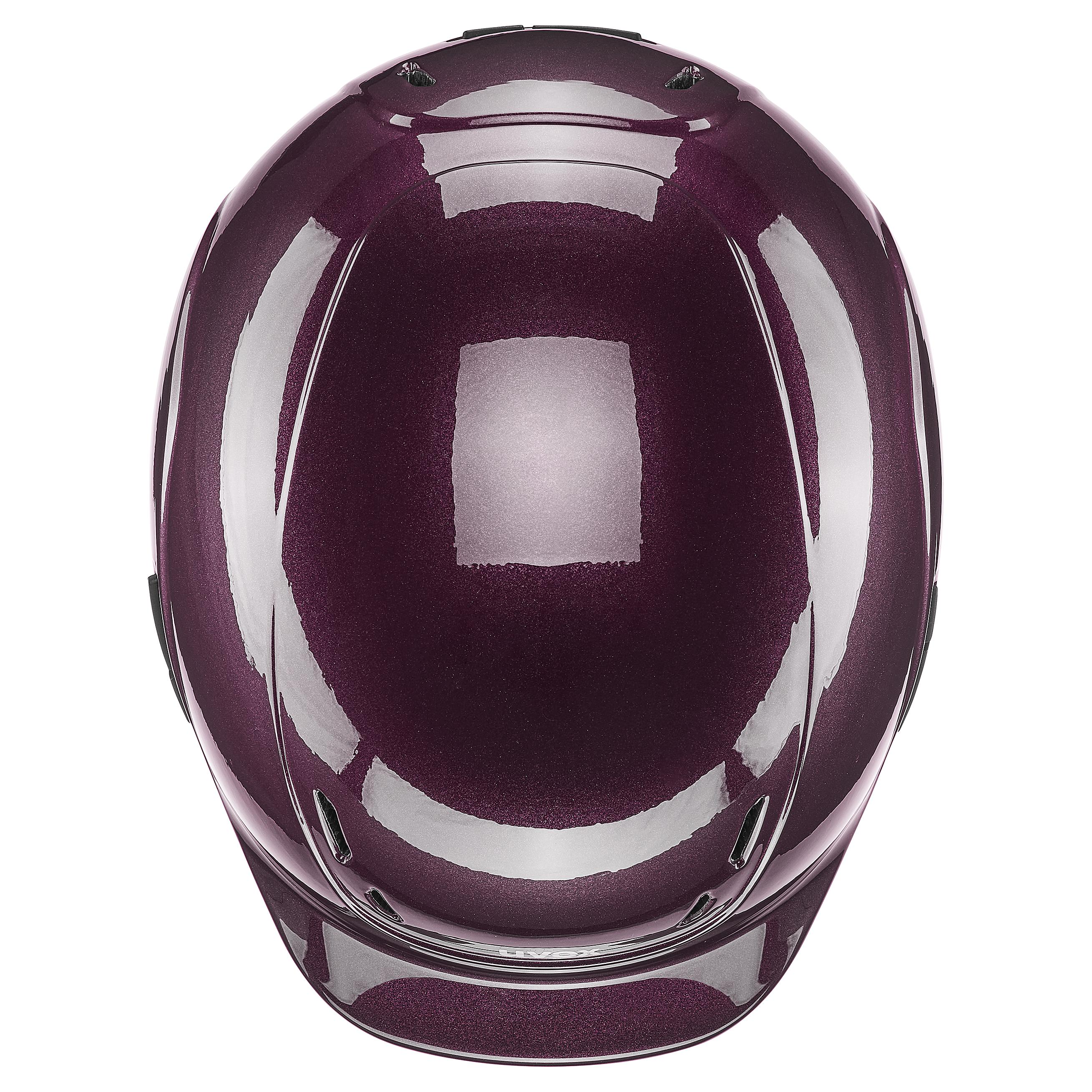 Uvex - Borgonha Brilhante - Capacete de Equitação Infantil Ajustável tamanho 49-54 cm