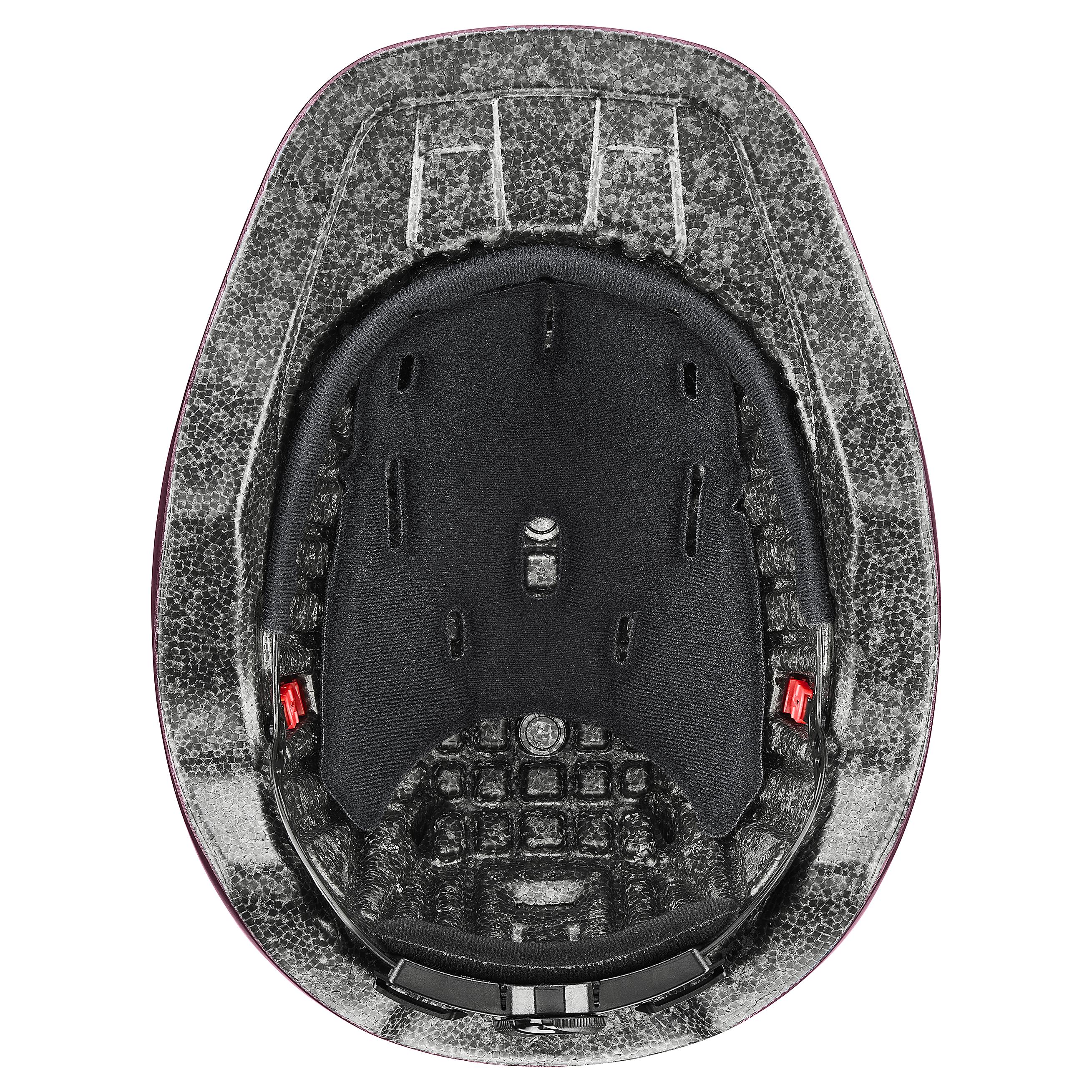 Uvex - Borgonha Brilhante - Capacete de Equitação Infantil Ajustável tamanho 49-54 cm