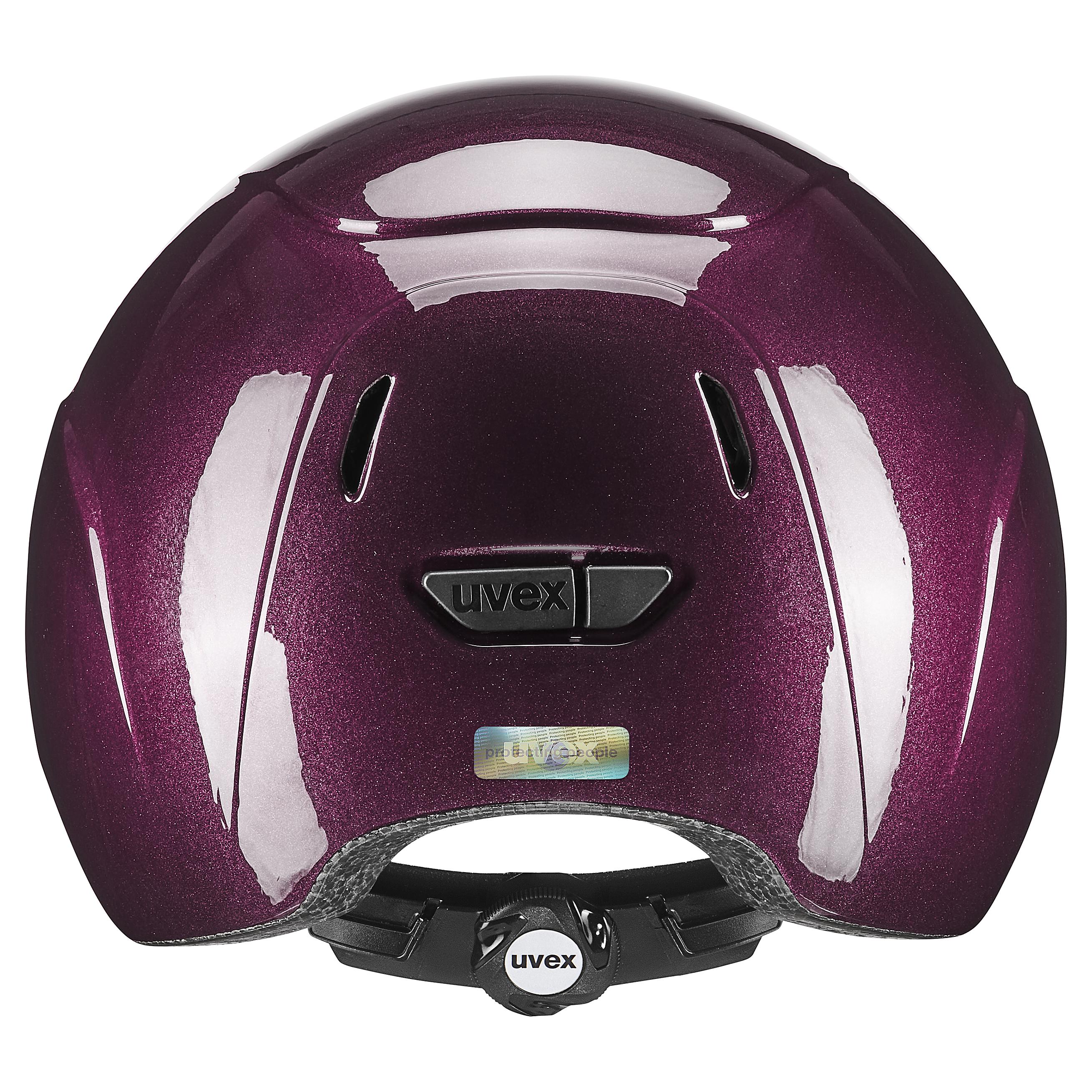 Uvex - Borgonha Brilhante - Capacete de Equitação Infantil Ajustável tamanho 49-54 cm
