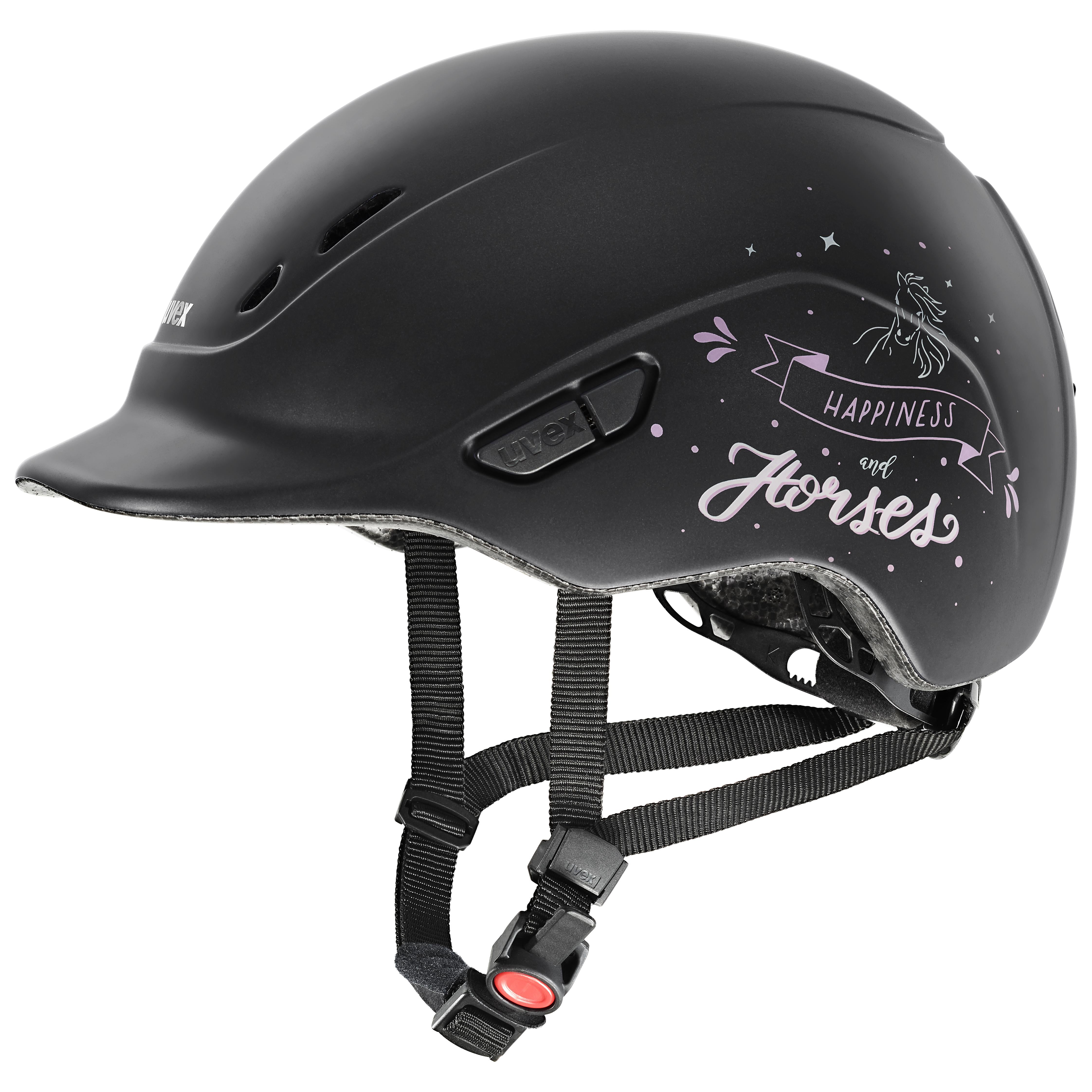 Uvex - Happy Horse Black - Adjustable Children's Riding Hat size 49-54 cm