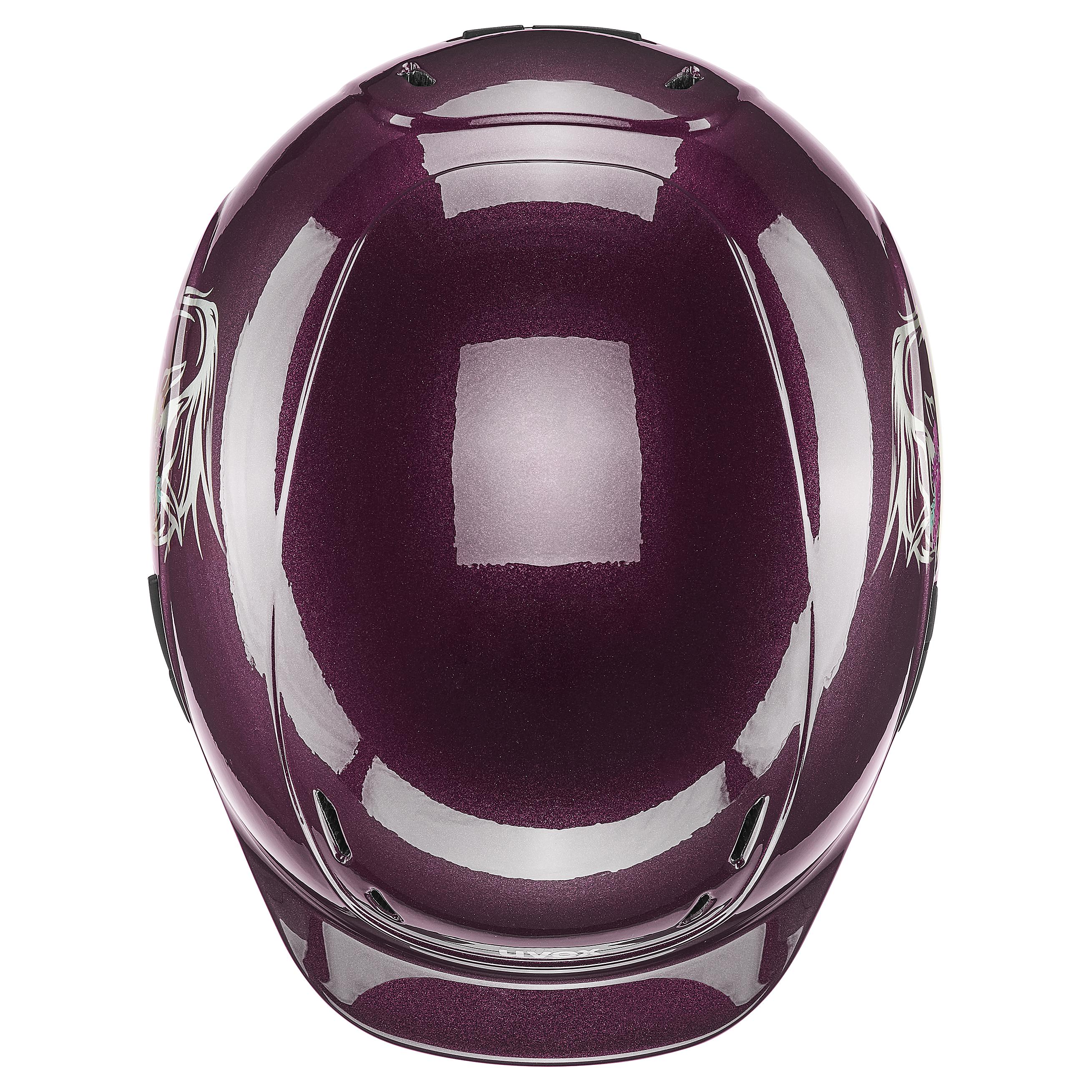 Uvex - Flor Brilhante Borgonha - Capacete de Equitação Infantil Ajustável tamanho 49-54 cm