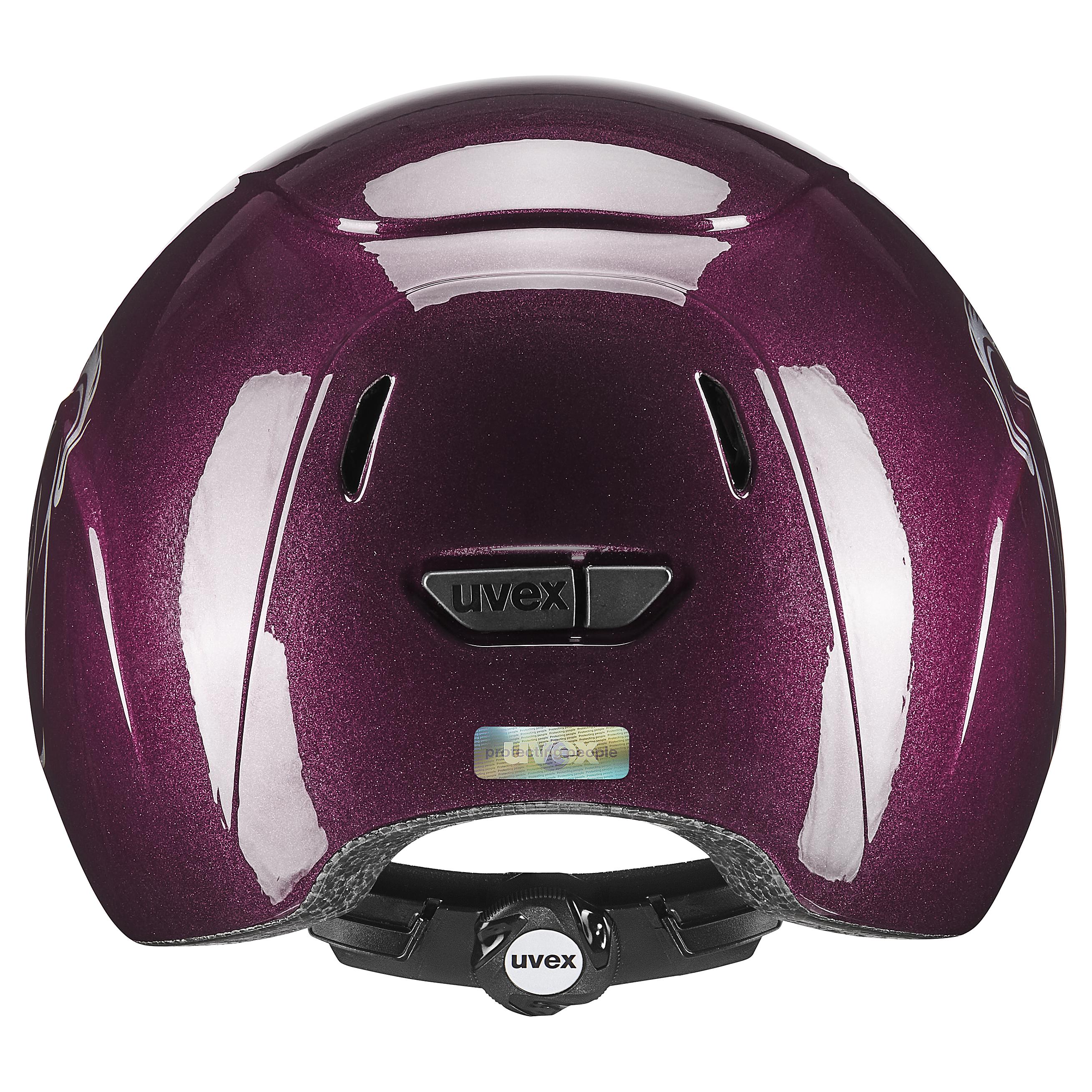 Uvex - Flor Brilhante Borgonha - Capacete de Equitação Infantil Ajustável tamanho 49-54 cm